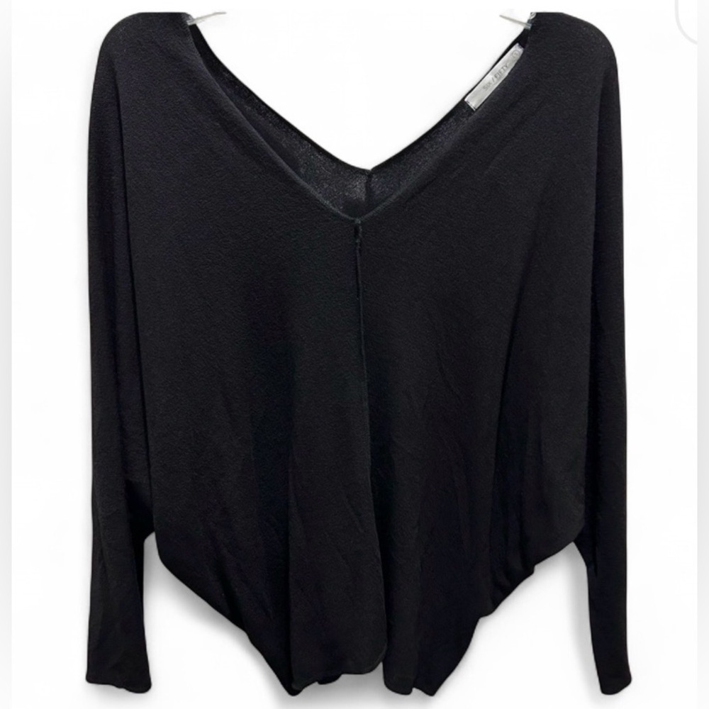 Six/Fifty Sweater Black V-Neck Women's Top Small